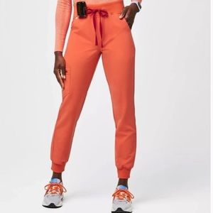FIGS 	Sunset Orange Zamora™ High Waisted 2.0 - Jogger Scrub Pants -